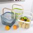 Fruit Vegetable Drain Storage Basket With Handle image