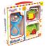 Funskool Giggles Gift Set Mini (COMBO-1) With Rattle Teether Vehicle Multicolor Baby Toy Gift Set For New Born image