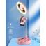 G3 3 In 1 Dimmable LED Ring Light 6 Inch Folding Desktop Selfie Light Mirror Lamp for YouTube Tiktok Live Streaming Makeup - White image