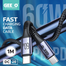 GEEOO 1 Meter Fabrics Cable C-C 60W Fast Charging With Data - DC26C-C image