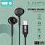 GEEOO TC-555 Type-C Half In-Ear Wired Earphone Black image