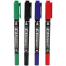 GXin Multi Color CD/DVD Waterproof Permanent Marker 2in1 Pen Set With Clip 4 Pcs image