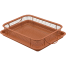 G and S Metal Products Company Nonstick Oven Crisper Basket with Pan, 13.9 x 9.9, Copper, 9037-AZ image