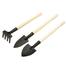Garden Tools (3 Pcs Large Set-one shovel, one trident fork, one rake) image