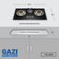 Gazi TG-203 Smiss Tampered Glass Brass Burner NG Gas Stove image