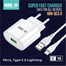 Geeoo C18 Super Fast Charger Type-C, Micro, Lightning image