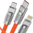 Geeoo DC306 3 IN 1 Super Fast Charging Cable LED Light Function image