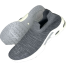 Gents Grey Color Mesh Knitting Lightweight Breathable Slip On Walking Shoes Casual Comfortable Workout Sneakers image