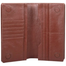 Genuine Leather Long Wallet Brown. image
