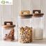 Glass Jars With Bamboo Lids, 3 Pcs image