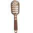 Golden Hollow Wavy Dual-Use Fashion Paddle Hair Comb - 1pc image