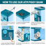 GuDoQi Piggy Bank Cash Coin Money Bank with Music Safe Lock with Password and Fingerprint Unlocking Simulation image
