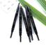 HANDAIYAN Eyebrow Tattoo Pencil Brush Double Ended Microblading Lasting Fine Sketch Tint Liquid Eyebrow Pen -#02-Gray image