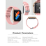 HAVIT M9034 IP67 Waterproof Bluetooth Calling Smart Watch-pink image