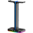 Havit TH650 RGB Headphone Stand with Dual Hanger and 2 USB Ports image