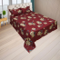 HOMETEX Clematis Maroon Bed Sheet - HTK10076 image