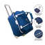 HTS 20 And 24 inch Rolling Duffel Travel Trolley Bag (Royal Blue) image