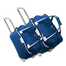 HTS 20 and 24 inch Rolling Duffel Travel Trolley Bag (Blue) image