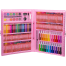H and B 168 Pcs Deluxe Art Set for Kids, Crayon, Oil Pastel, Color Pencils,Watercolor Markers and More, Art Stationery Set-Pink image