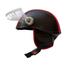 Half Face Bike Helmet Red and Black image
