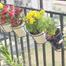 Hanging Flower Pot Railing Hanger Balcony, Terrace Basket -Black image