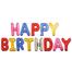 Happy Birthday Foil Balloon Banner Big Size Letter Multicolor-1pack image