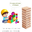 【Happy One】Creative 18cm Jenga Novel Wooden Rainbow Digital Building Block Brain Game Toy Kids Entertainment Intelligence Interaction Toys image
