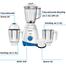 Havells ASPRO Mixer Grinder 3 SS Jars Blue - 600-Watt image