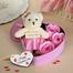 Heart-Shaped Box with Teddy and Roses Valentine Day Best Love Gift -1pcs image
