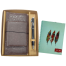 Hearts Leather Gift Set-B Brown (Single Chamber) With Stylus Notebook FREE image