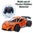 High Speed Racing Rechargeable Car With Light And Spray, Remote Control (RC) Vehicle Toy Car For Kids (car_rc_moka_2065_orange) Orange image
