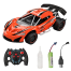 High Speed Racing Rechargeable Car With Light And Spray, Remote Control (RC) Vehicle Toy Car For Kids (car_rc_moka_2065_orange) Orange image