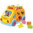 Hola 988 Baby Toys Innovative Vehicle Happy Bus Toy With Music and Light and Blocks Kids Early Learning Educational Toy Gifts image