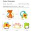 Hola Baby Rattles Set Baby Teethers Set For Newborn Baby Toddler Toy Gift Set (1109) image