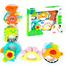 Hola Baby Rattles Set Baby Teethers Set For Newborn Baby Toddler Toy Gift Set (1109) image