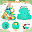 Hola Baby Toys 6 12 Months Baby Piano Infant Toys For 9 12 Months Dinosaur Musical Light Up Baby Toys For 6 9 12 18 Months Early Learning Educational Toys For 1 Year Old Boys Girls Birthday Xmas Gifts image