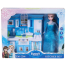 Household Kitchen Play Set With Dazzling Light and Music For Girls With A Beautiful Elsa Doll (boxkitchen_frozen_blue_11) image