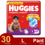 Huggies Wonder Pant System Baby Daiper L Size (9-14 kg) -30 Pcs image