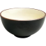 IHW Ceramic Soup Bowl Off White and Black - SW9106 image