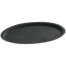 IHW Tray Fiber Non-Slip Black 11 Inch Oval - 1100CTUSAB image