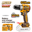 INGCO CDLI206021 Compact Brushless Cordless Drill image