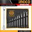 INGCO HKSPA2142 Double Open End Spanner Set 12 Pcs image