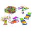 IndusBay Stick Blocks for Kids - Creative Multi Coloured Educational Building Smart Stick Block Set with Different Shape Puzzle Game Set image
