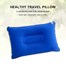 Inflatable Soft Head Travelling And Camping Pillow ,Easy to Use, Portable Comfort And Ultimate Style And Elegant Design (pillow3_1pc_blue) Blue - 1Pcs image