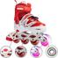 Inline Roller Skates Shoes Red And White -1 Pair- (38-41) image