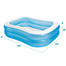 Intex 57180 Rectangular Swimming Pool, White Blue, 203 x 152 x 48 cm - 540 Liters image