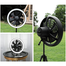 JISULIFE FA17 Outdoor LED Ceiling Fan with mini Tripod Stand - Black image