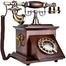 JLDN Retro Phone, Vintage Telephone Antique Phone, Wood Corded, Suitable for Home, Office, Classic Early 20th Century Design,Brown image