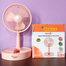 JOYKALY YG-737 Rechargeable 2400mAh Lithium Battery Strong Wind Low Noise Foldabl Table Fan With Light image
