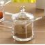 Jam Jar Acrylic Clear Salt Sugar Kitchen Storage Container Seasoning Jar Plastic Caster image